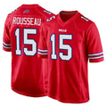 B.Bills #15 Greg Rousseau Player Red Home Game Odoa Stitched Jerseys