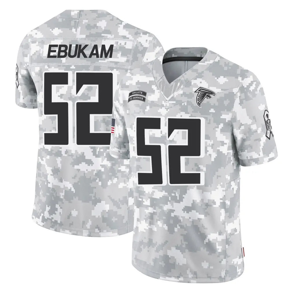 A.Falcons #52 Samson Ebukam Player Camo Salute to Service Limited Odoa Stitched Jerseys