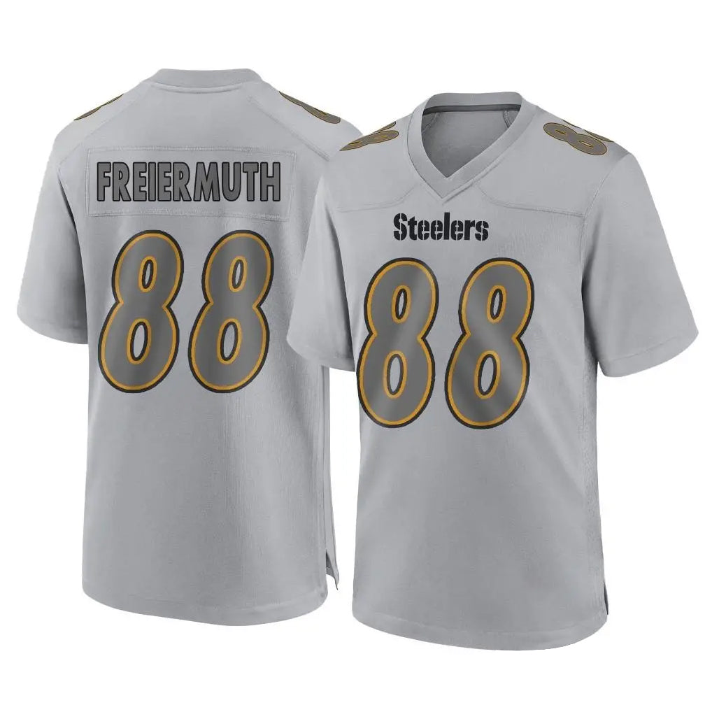 P.Steelers #88 Pat Freiermuth Player Gray Atmosphere Fashion Home Game Odoa Stitched Jerseys