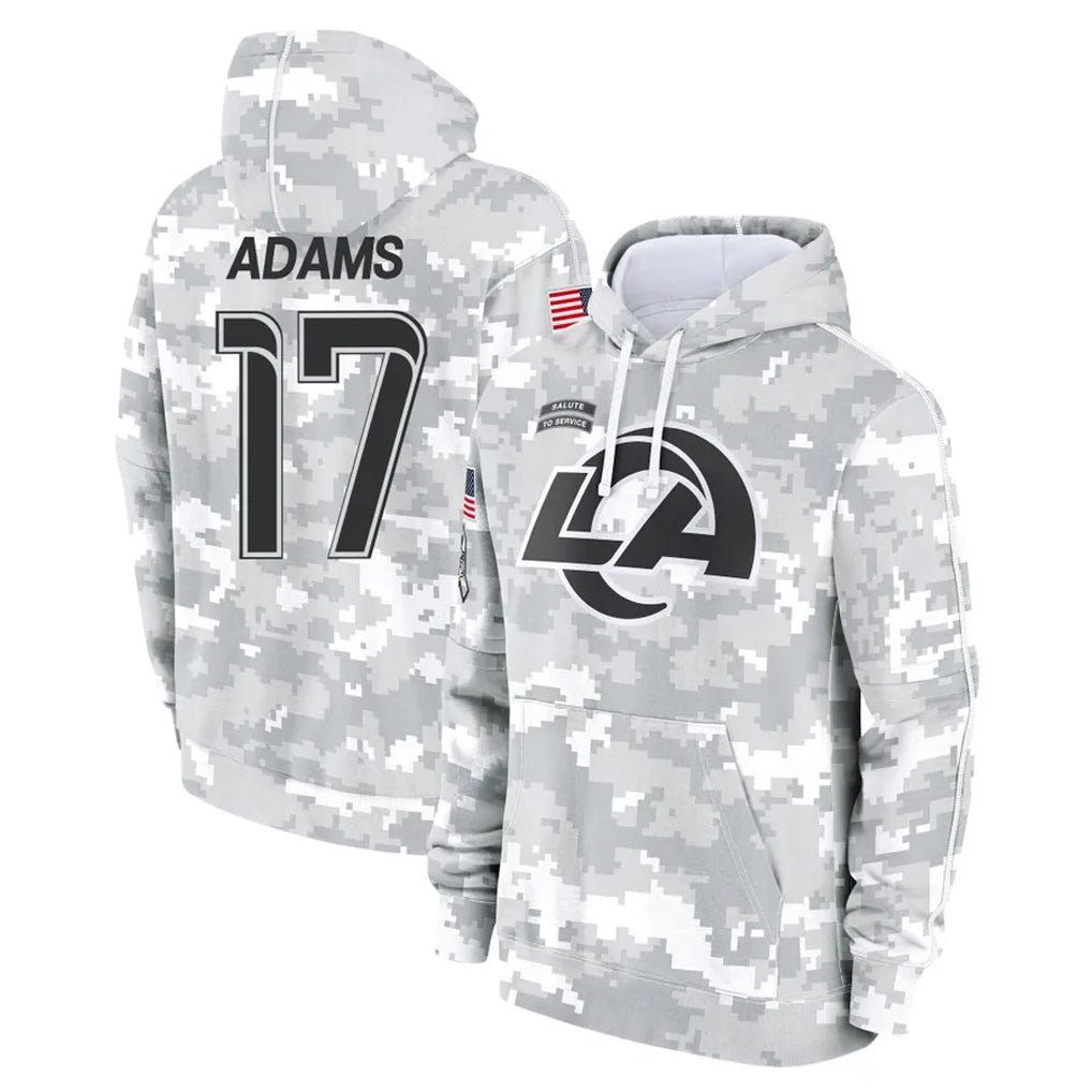 LA.Rams #17 Davante Adams Player Arctic Camo Salute to Service Hoodies Limited Game Odoa Stitched Jerseys