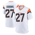 D.Broncos #27 J.K. Dobbins Player White Home Game Odoa Stitched Jerseys