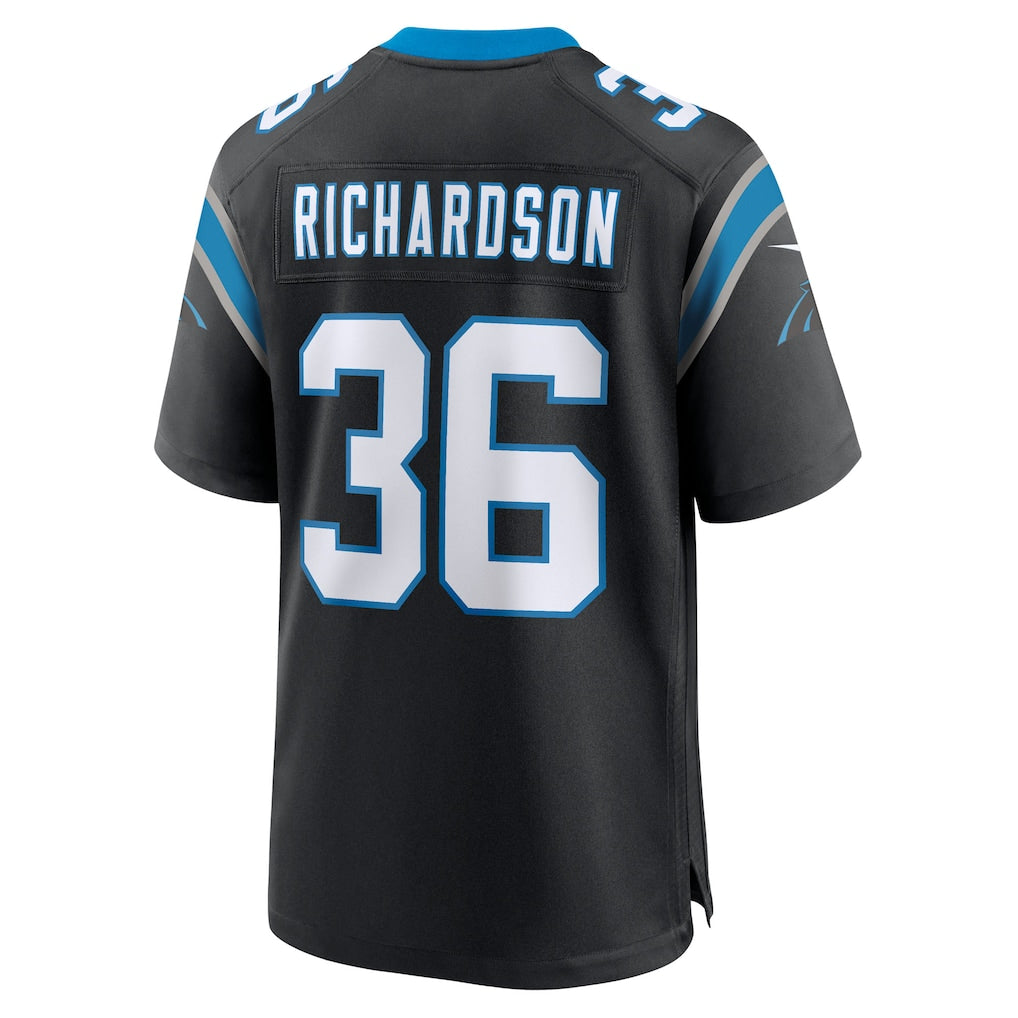 Odoa C.Panthers #36 Demani Richardson Black Team Game Jersey