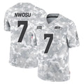 S.Seahawks #7 Uchenna Nwosu Player Arctic Camo Limited Salute To Service Home Game Odoa Stitched Jerseys