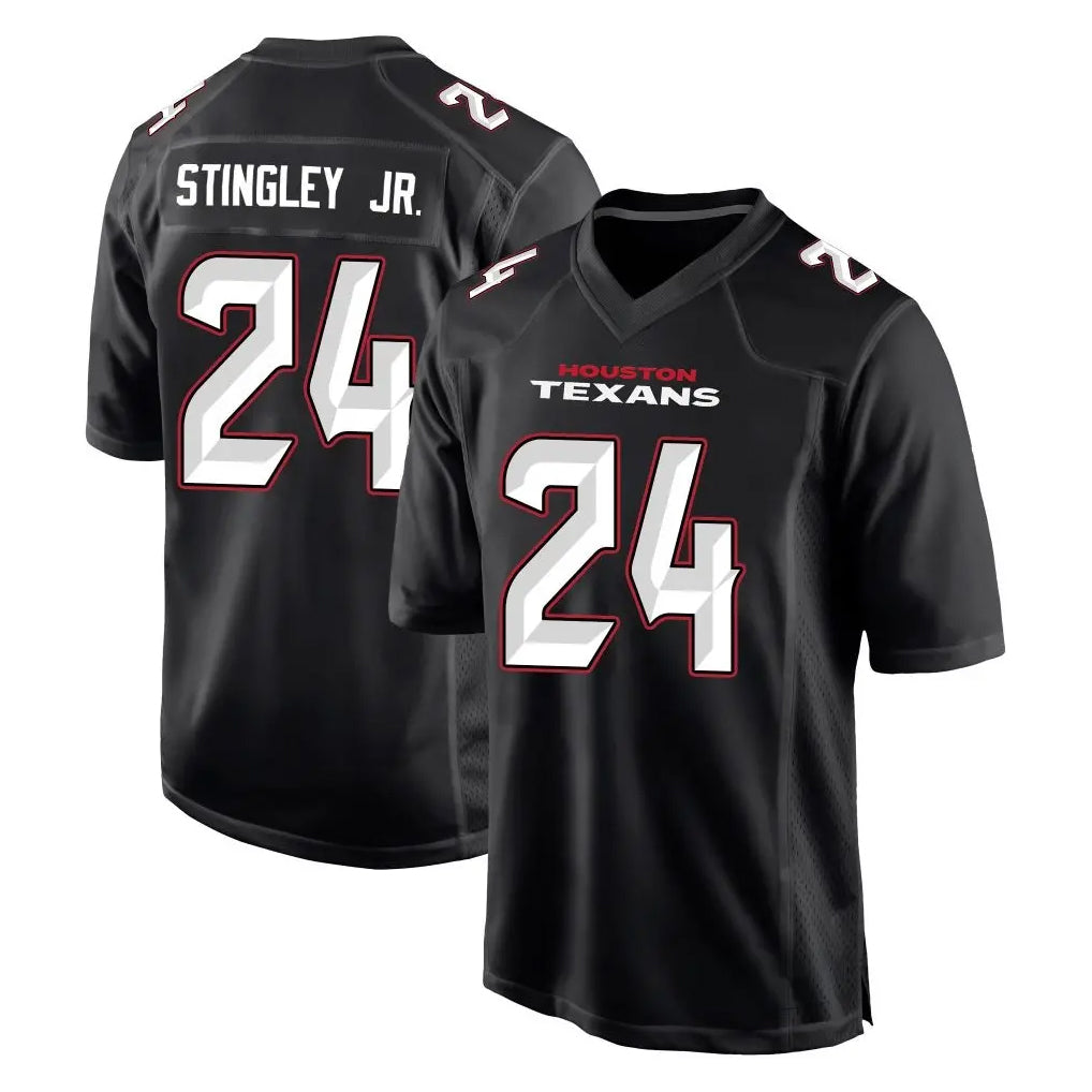 H.Texans #24 Derek Stingley Jr. Player Carbon Black Fashion Home Game Odoa Stitched Jerseys
