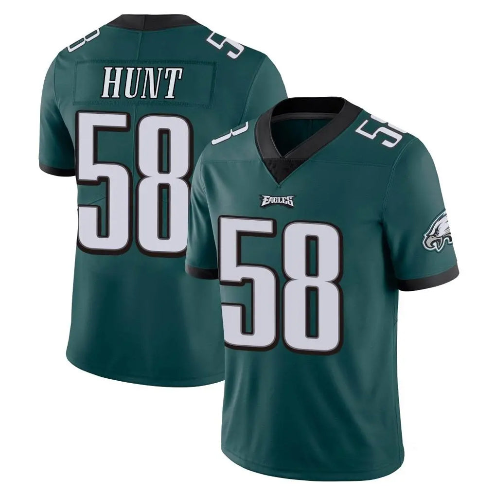 P.Eagles #58 Jalyx Hunt Player Team Color Green Vapor Untouchable Home Game Odoa Stitched Jerseys