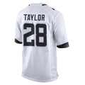 J.Jaguars #28 Fred Taylor Player White Home Game Odoa Stitched Jerseys