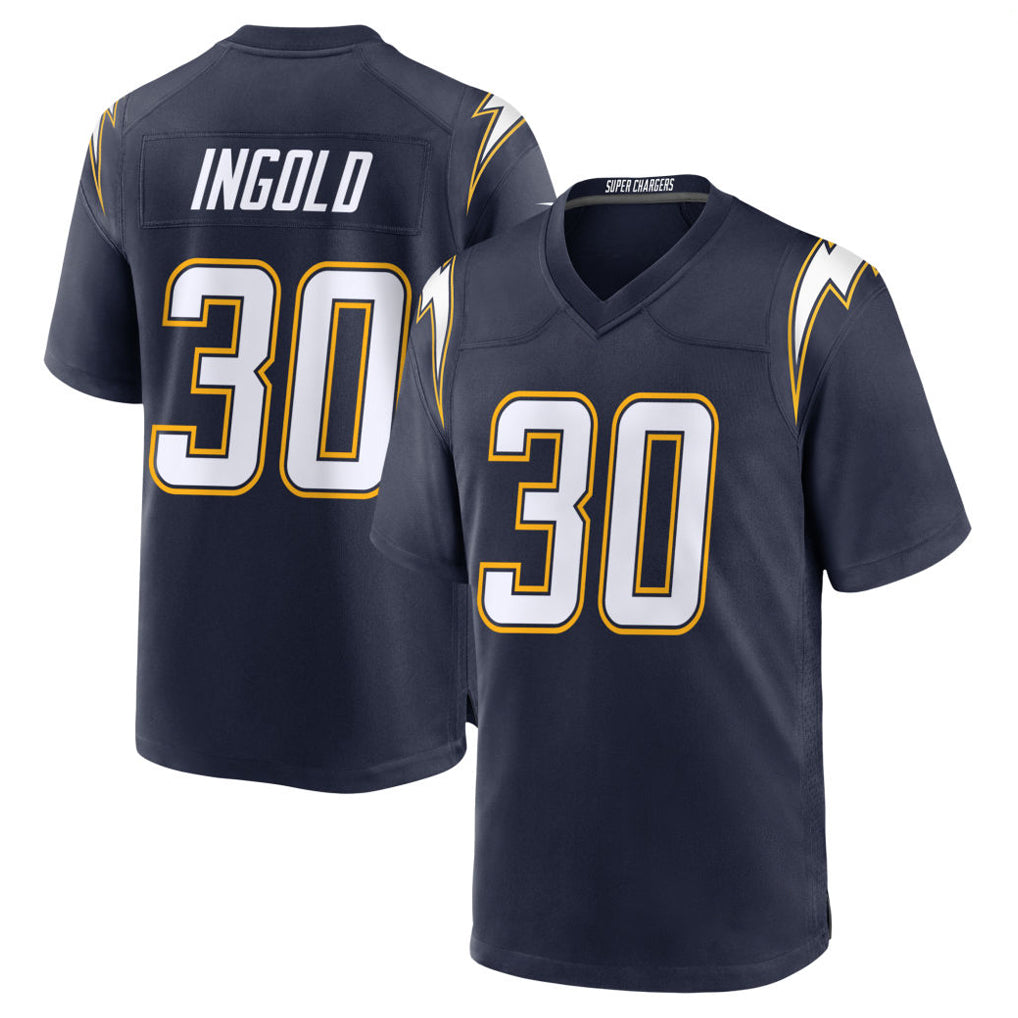 LA.Chargers #30 Alec Ingold Player Navy Alternate Home Game Odoa Stitched Jerseys