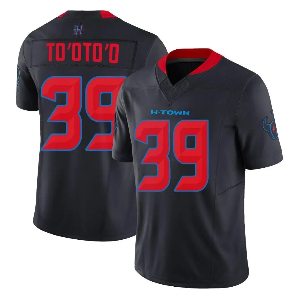 H.Texans #39 Henry To'oTo'o Player Navy Limited 2nd Alternate Vapor F.U.S.E. Home Game Odoa Stitched Jerseys