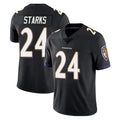 B.Ravens #24 Malaki Starks Player Black Vapor Untouchable Limited Home Game Odoa Stitched Jerseys