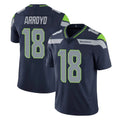 S.Seahawks #18 Elijah Arroyo Player Navy Limited Vapor Untouchable Home Game Odoa Stitched Jerseys