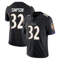 B.Ravens #32 Trenton Simpson Player Black Vapor Untouchable Limited Home Game Odoa Stitched Jerseys