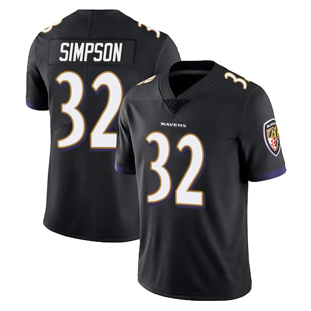 B.Ravens #32 Trenton Simpson Player Black Vapor Untouchable Limited Home Game Odoa Stitched Jerseys