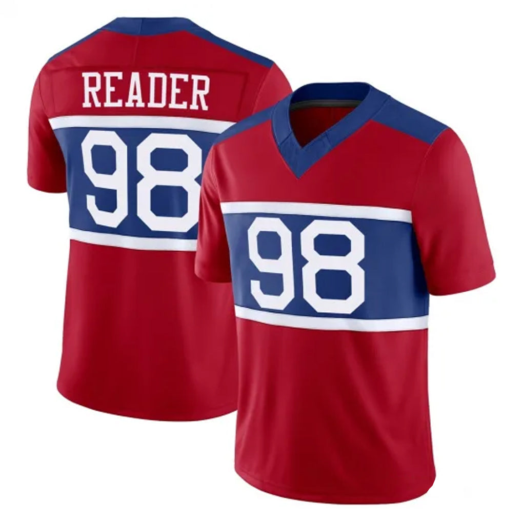 NY.Giants #98 DJ Reader Player Red Century Vapor F.U.S.E. Home Game Odoa Stitched Jerseys