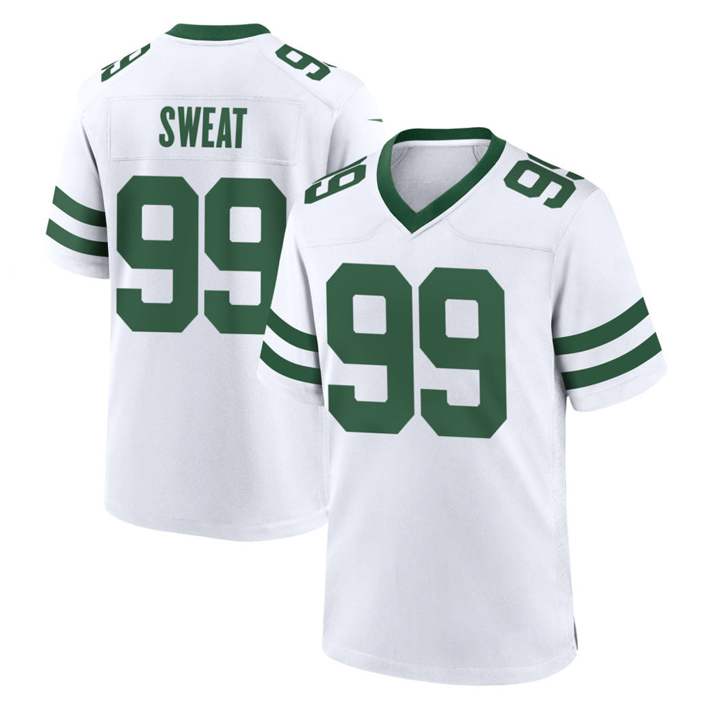 NY.Jets #99 T'Vondre Sweat Player White Legacy Home Game Odoa Stitched Jerseys