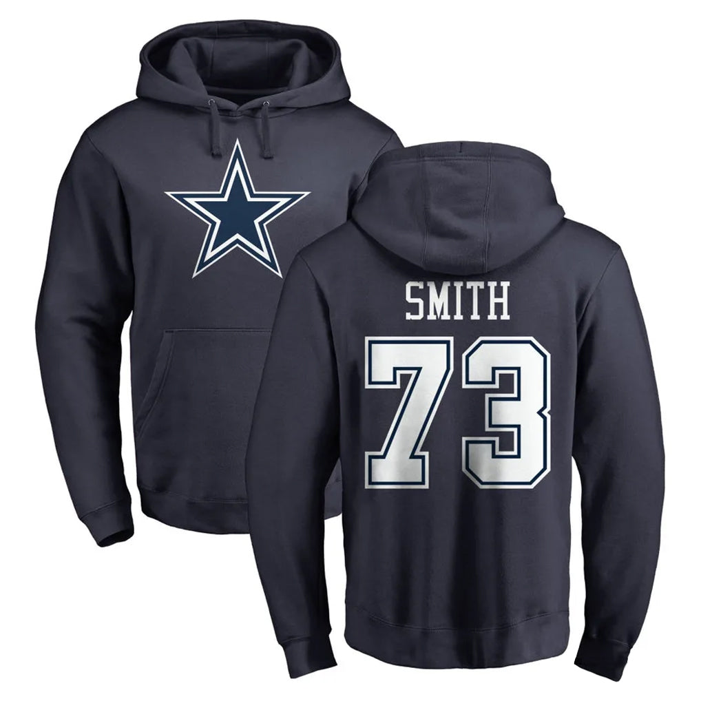 D.Cowboys #73 Tyler Smith Player Navy Pullover Hoodies Limited Odoa Stitched Jerseys