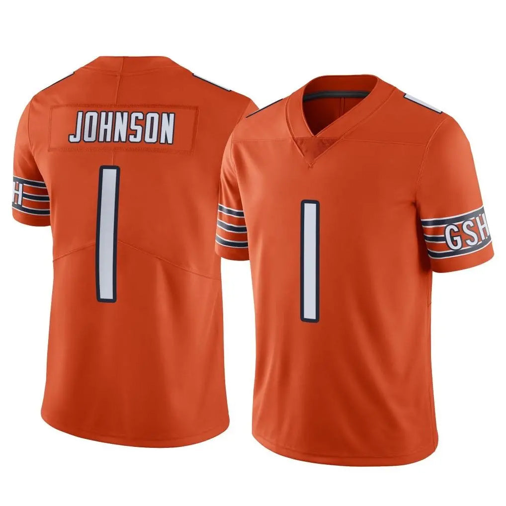 C.Bears #1 Jaylon Johnson Player Orange Alternate Vapor Limited Home Game Odoa Stitched Jerseys