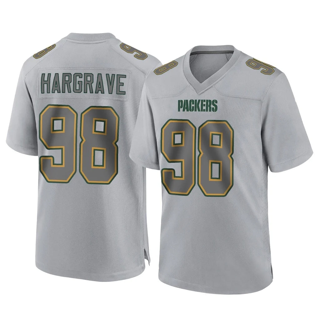 GB.Packers #98 Javon Hargrave Player Gray Atmosphere Fashion Home Game Odoa Stitched Jerseys