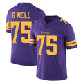 M.Vikings #75 Brian O'Neill Player Purple Limited Color Rush Home Game Odoa Stitched Jerseys
