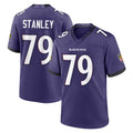 B.Ravens #79 Ronnie Stanley Player Purple Home Game Odoa Stitched Jerseys