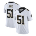NO.Saints #51 Cesar Ruiz Player White Limited Vapor Untouchable Home Game Odoa Stitched Jerseys