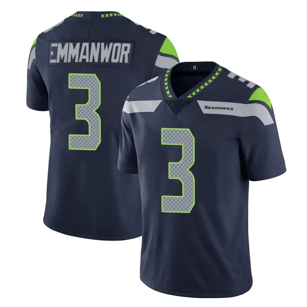S.Seahawks #3 Nick Emmanwori Player Navy Limited Vapor Untouchable Home Game Odoa Stitched Jerseys
