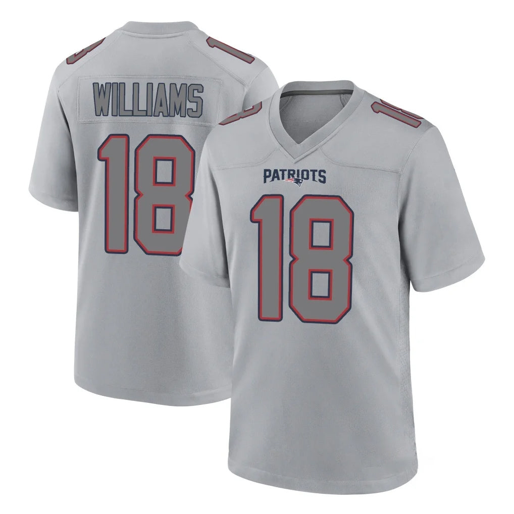 NE.Patriots #18 Kyle Williams Player Gray Fashion Limited Home Game Odoa Stitched Jerseys