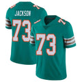 M.Dolphins #73 Austin Jackson Player Aqua Limited Alternate Vapor Untouchable Home Game Odoa Stitched Jerseys