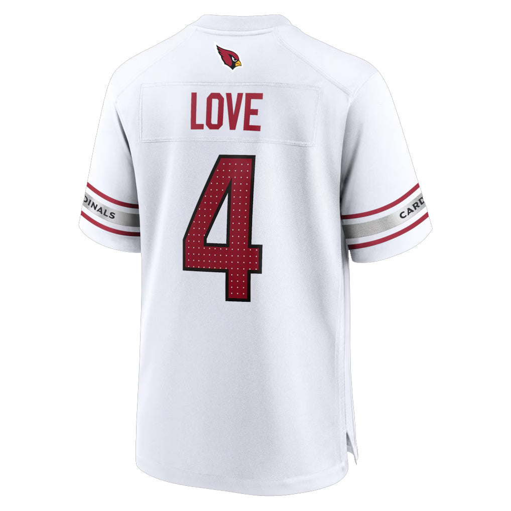 A.Cardinals #4 Jeremiyah Love Player White Home Game Odoa Stitched Jerseys