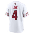 A.Cardinals #4 Jeremiyah Love Player White Home Game Odoa Stitched Jerseys