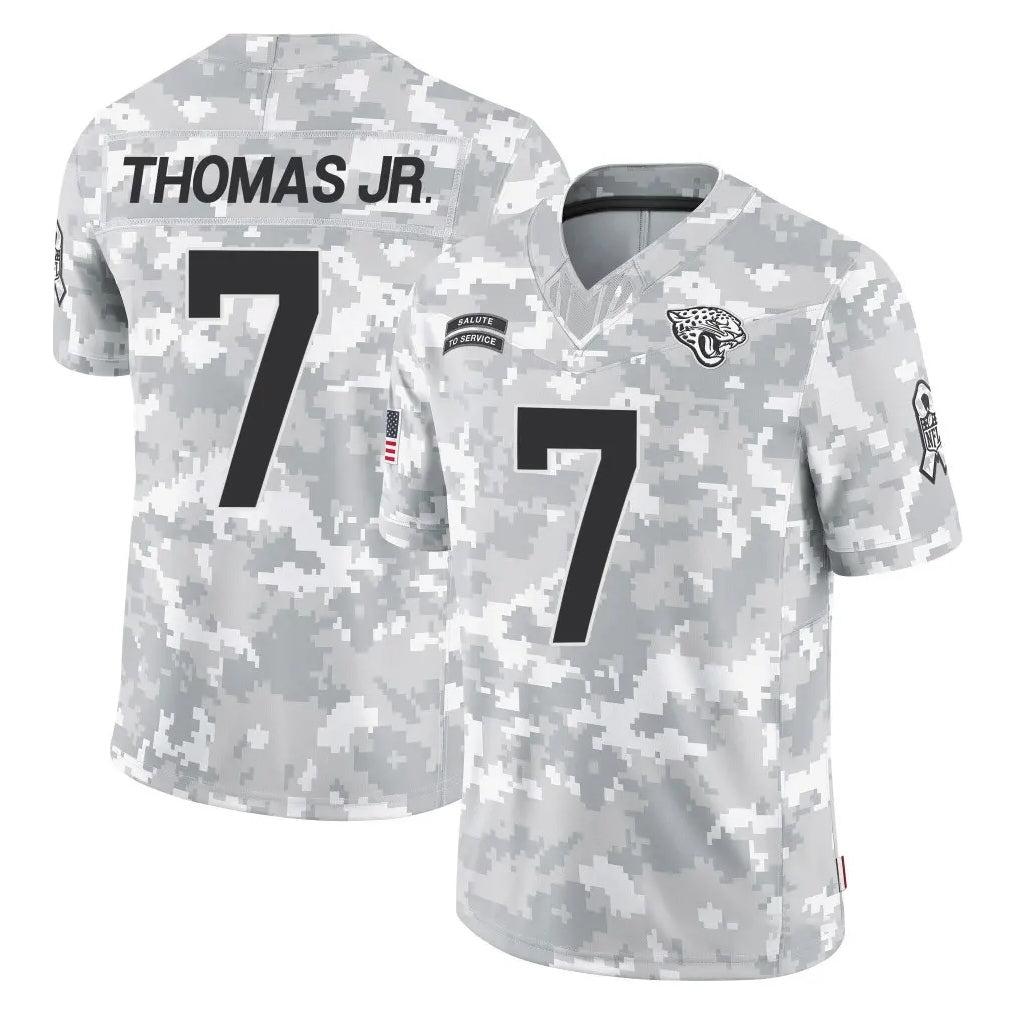 J.Jaguars #7 Brian Thomas Jr. Player Arctic Camo Salute To Service Limited Game Odoa Stitched Jerseys