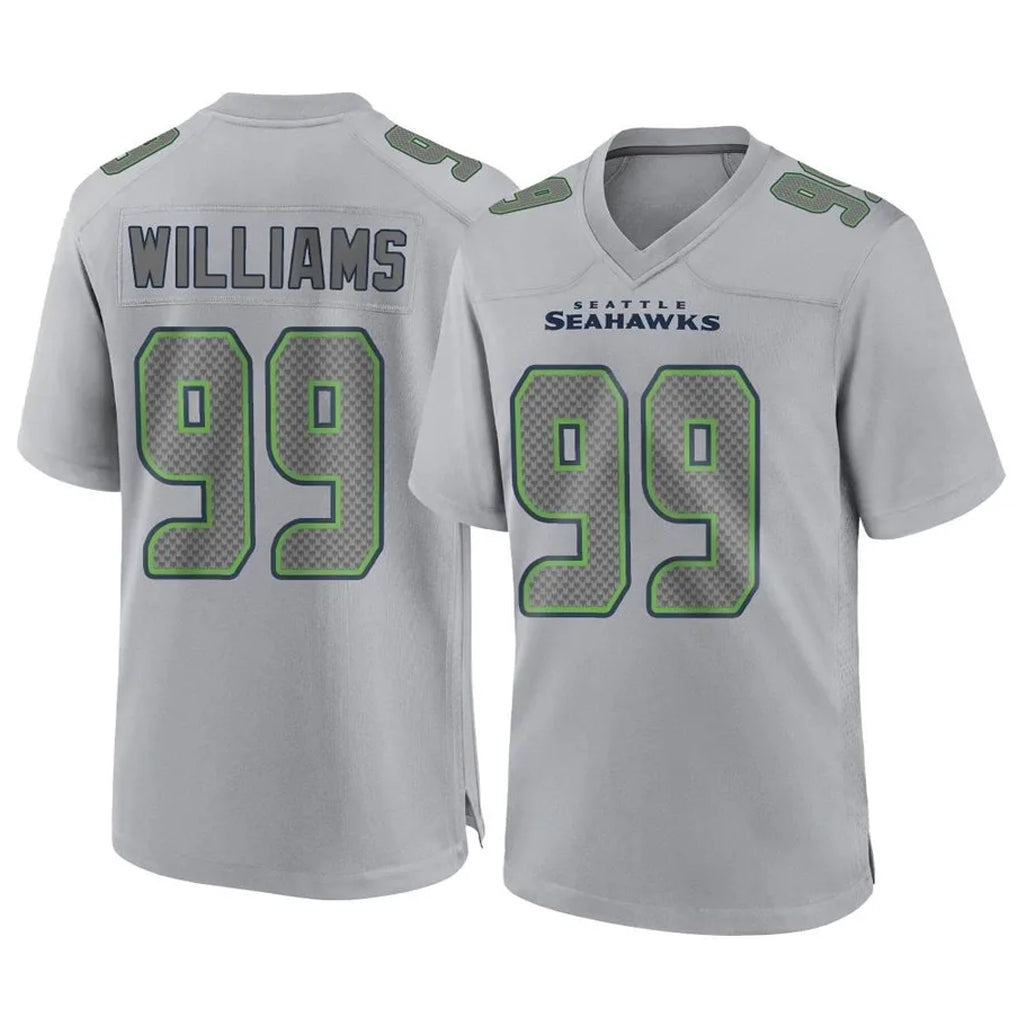 S.Seahawks #99 Leonard Williams Player Gray Atmosphere Fashion Home Game Odoa Stitched Jerseys