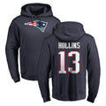 NE.Patriots #13 Mack Hollins Player Navy LOGO Pullover Hoodies Home Game Odoa Stitched Jerseys