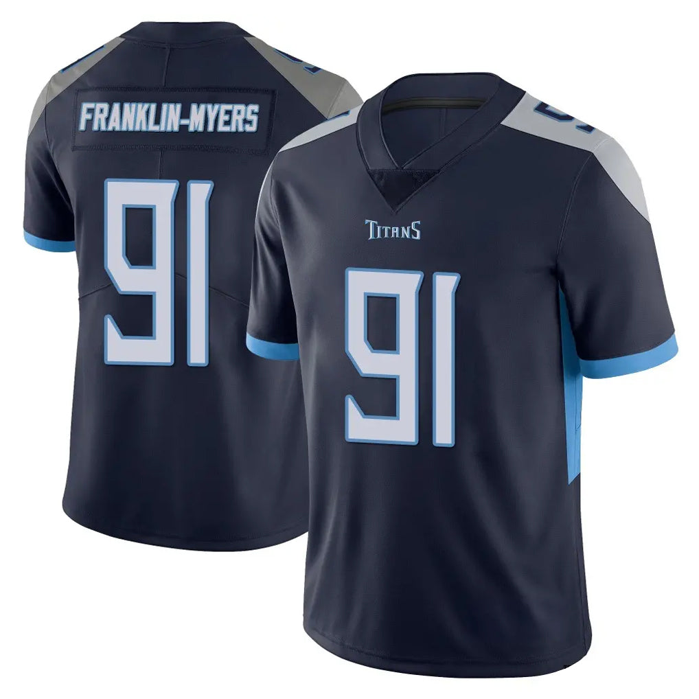 T.Titans #91 John Franklin-Myers Player Navy Limited Vapor Untouchable Home Game Odoa Stitched Jerseys