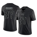 NE.Patriots #87 Romeo Doubs Player Black Reflective LImited Home Game Odoa Stitched Jerseys
