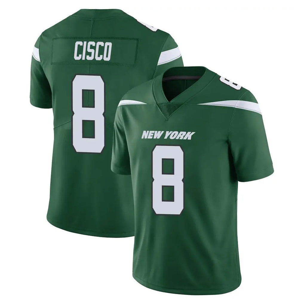 NY.Jets #8 Andre Cisco Player Green Limited Vapor Home Game Odoa Stitched Jerseys