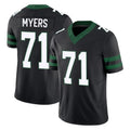 NY.Jets #71 Josh Myers Player Black Limited Legacy Vapor F.U.S.E. Home Game Odoa Stitched Jerseys
