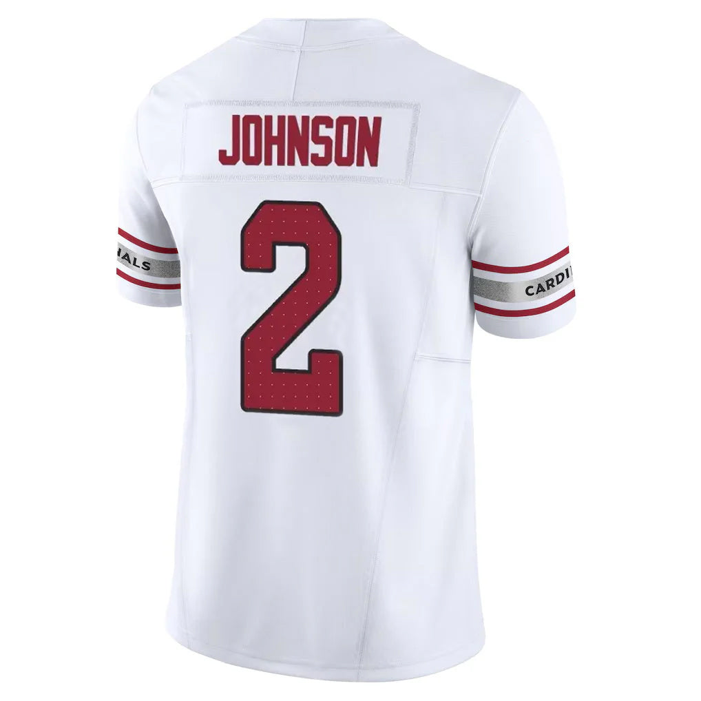 A.Cardinals #2 Will Johnson Player White Vapor F.U.S.E. Limited Home Game Odoa Stitched Jerseys