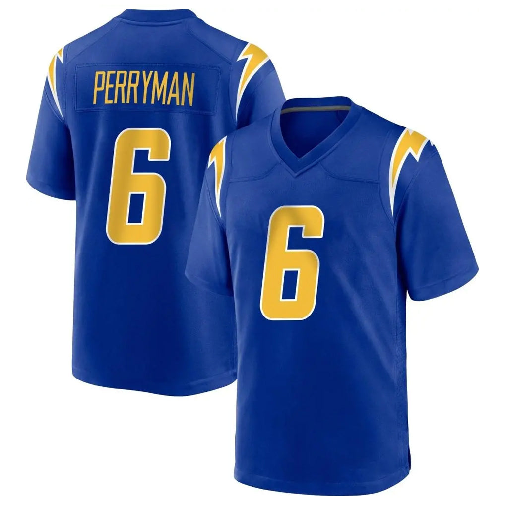 LA.Chargers #6 Denzel Perryman Player Royal Home Game Odoa Stitched Jerseys