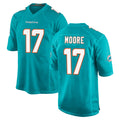 M.Dolphins #17 Trey Moore Player Aqua Home Game Odoa Stitched Jerseys