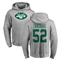 NY.Jets #52 Kingsley Enagbare Player Gray LOGO Pullover Hoodies Limited Game Odoa Stitched Jerseys