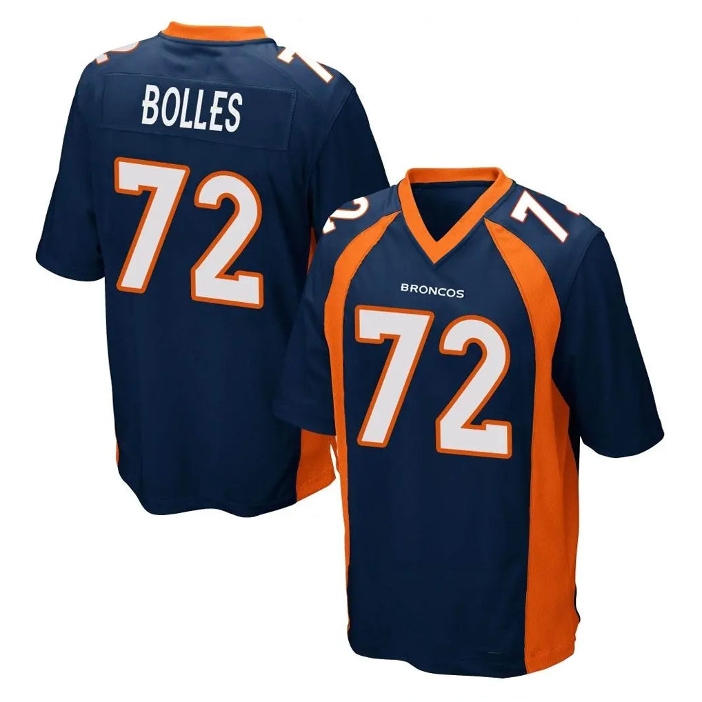 D.Broncos #72 Garett Bolles Player Navy Game Odoa Stitched Jerseys