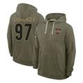 C.Bengals #97 Dexter Lawrence II Player Olive Salute to Service Pullover Hoodies Limited Odoa Stitched Jerseys