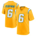LA.Chargers #6 Denzel Perryman Player Gold Home Game Odoa Stitched Jerseys