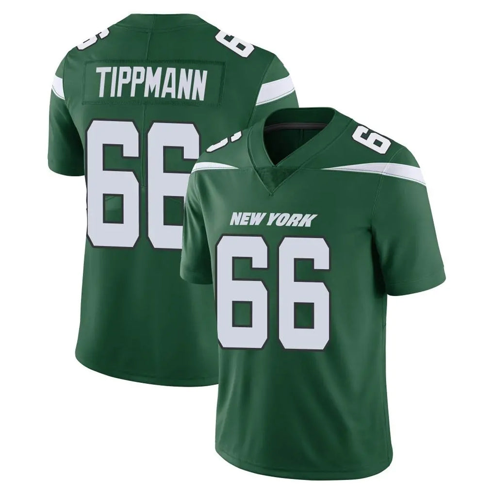 NY.Jets #66 Joe Tippmann Player Green Limited Vapor Home Game Odoa Stitched Jerseys