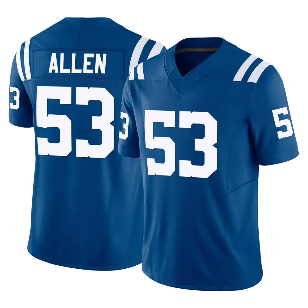 IN.Colts #53 CJ Allen Player Royal Limited Vapor F.U.S.E. Home Game Odoa Stitched Jerseys