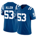 IN.Colts #53 CJ Allen Player Royal Limited Vapor F.U.S.E. Home Game Odoa Stitched Jerseys