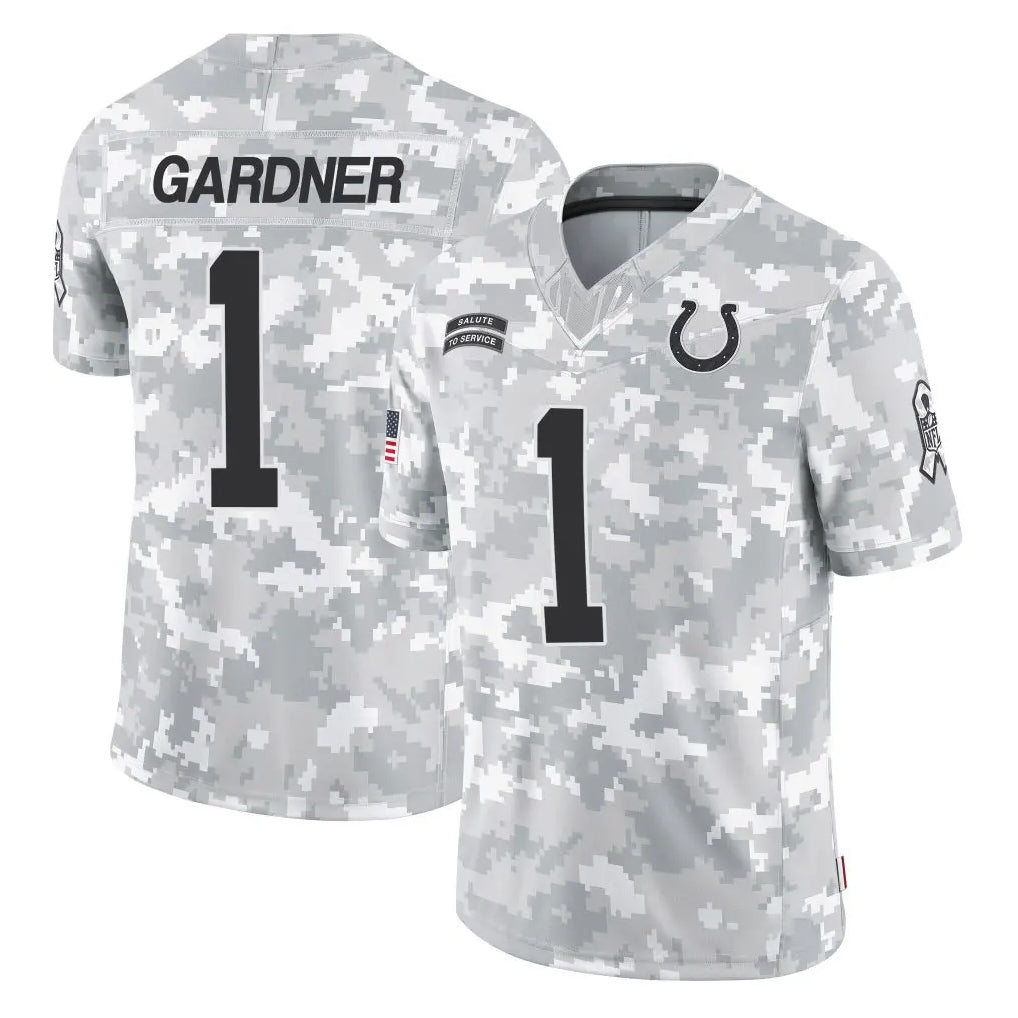 IN.Colts #1 Sauce Gardner Player Arctic Camo Salute To Service Limited Game Odoa Stitched Jerseys