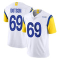 LA.Rams #69 Kevin Dotson Player White Limited Vapor Untouchable Home Game Odoa Stitched Jerseys