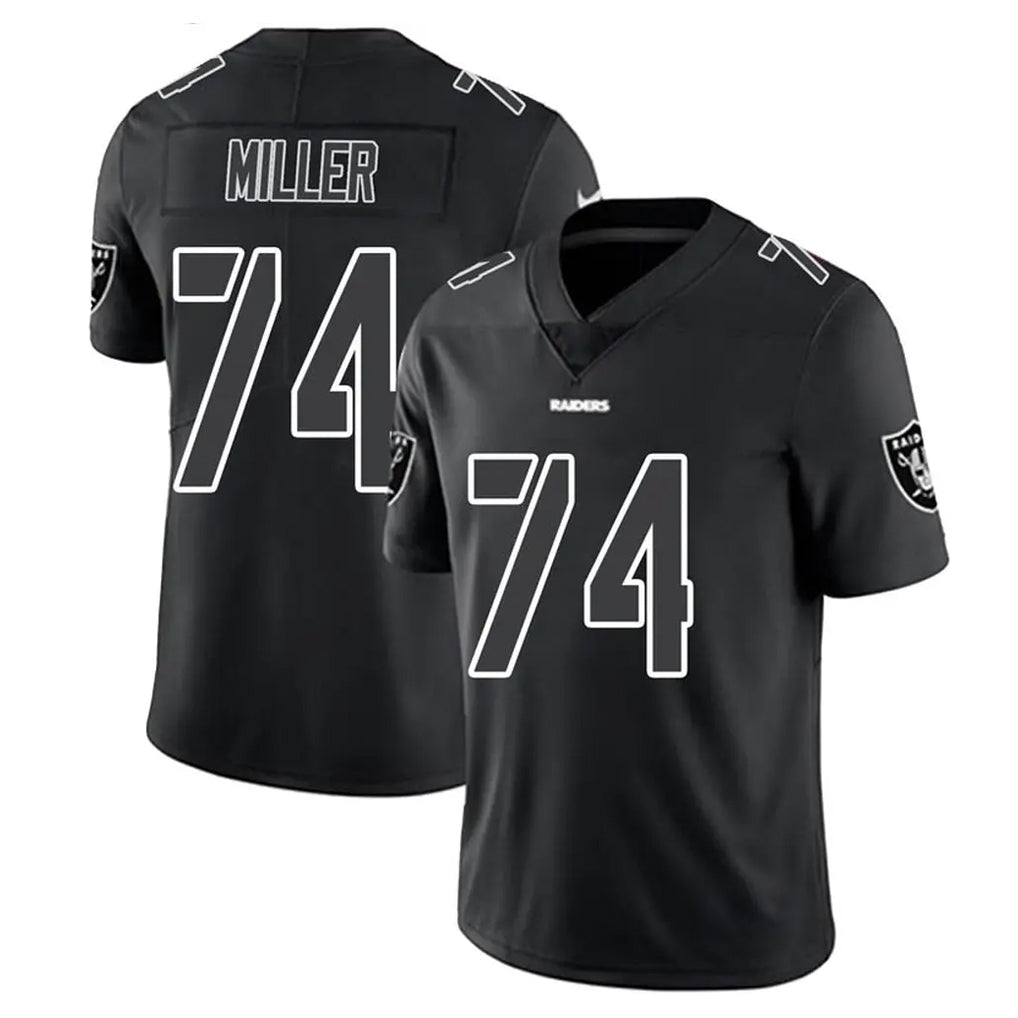 LV.Raiders #74 Kolton Miller Player Black Limited Black Impact Home Game Odoa Stitched Jerseys