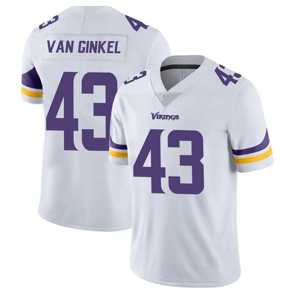 M.Vikings #43 Andrew Van Ginkel Player White Limited Vapor Untouchable Home Game Odoa Stitched Jerseys